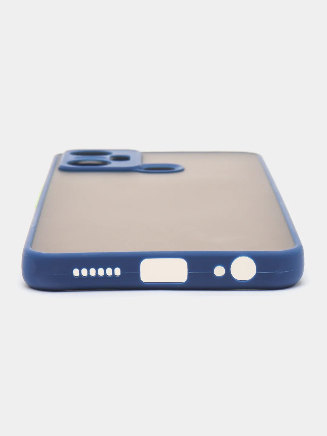 Темно-синий чехол Infinix Smart 6 Plus Инфиникс Смарт 6 Плюс, пластиковый матовый с цветными кнопками