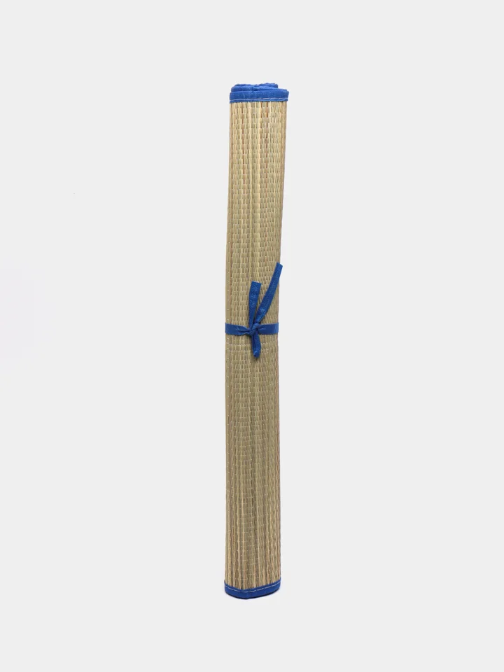 Синий коврик пляжный 60x180 см, солома