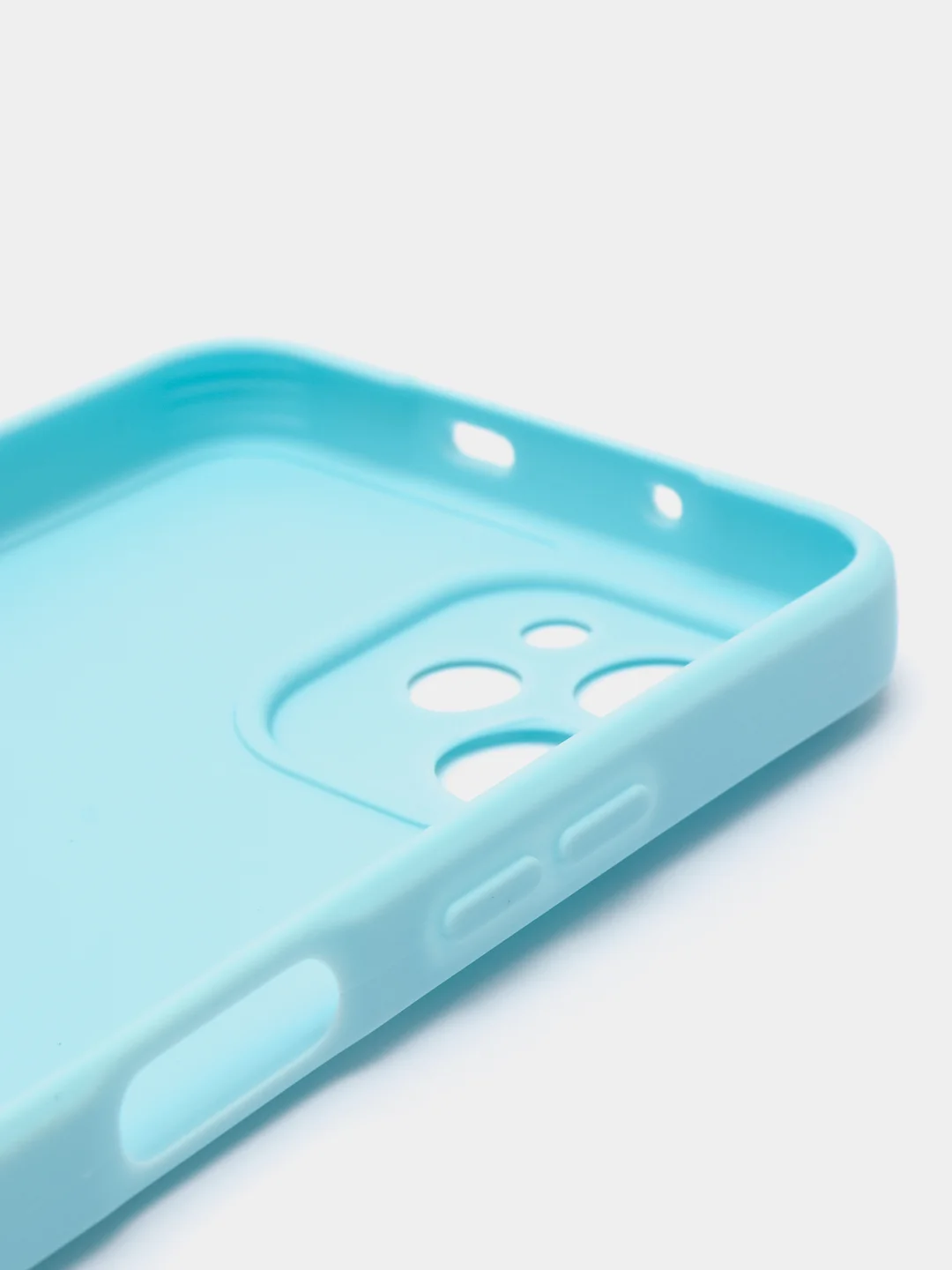 Голубой силиконовый чехол для HUAWEI Nova Y61 (Хуавей Нова У61), прозрачный