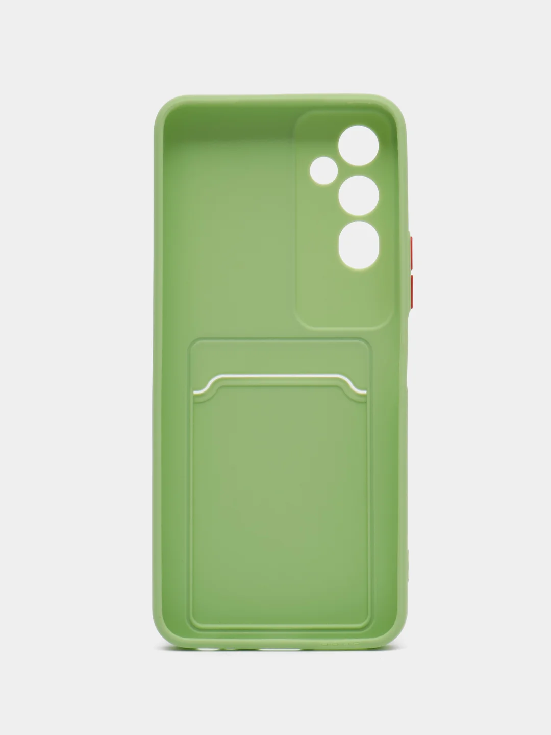 Зеленый силиконовый чехол для Tecno POVA Neo 2 (Техно Пова Нео 2), прозрачный с карманом для карт