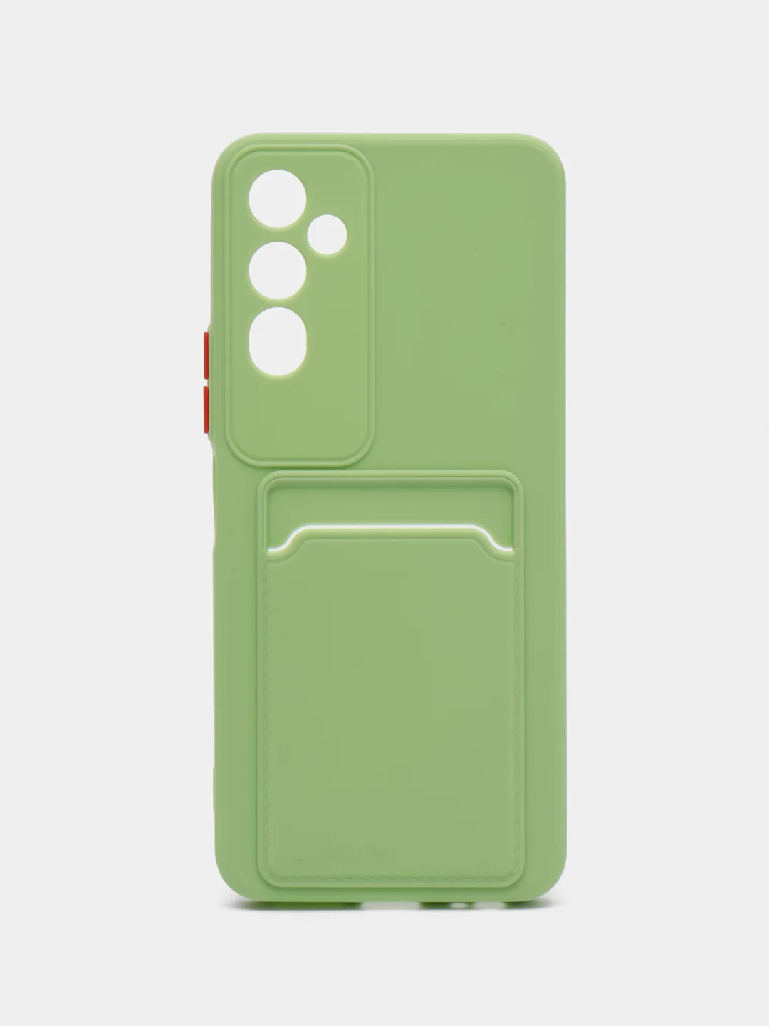 Зеленый силиконовый чехол для Tecno POVA Neo 2 (Техно Пова Нео 2), прозрачный с карманом для карт