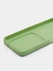 Зеленый силиконовый чехол для Tecno POVA Neo 2 (Техно Пова Нео 2), прозрачный с карманом для карт