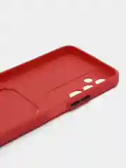 Коралловый силиконовый чехол для Tecno POVA Neo 2 (Техно Пова Нео 2), прозрачный с карманом для карт