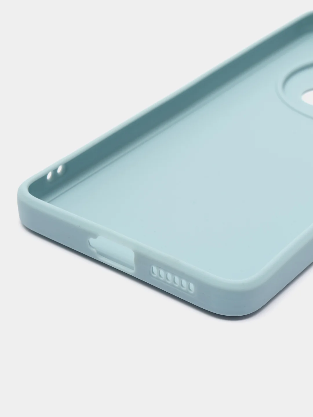 Светло-синий силиконовый чехол для HUAWEI Mate 50 (Хуавей Мат 50), прозрачный