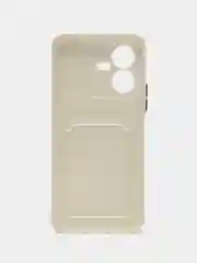 Белый силиконовый чехол для Vivo Y22 / Y22S (Виво у22 / у22С), с карманом для карт