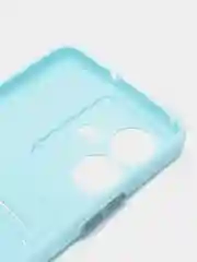 Голубой силиконовый чехол для Vivo Y22 / Y22S (Виво у22 / у22С), с карманом для карт