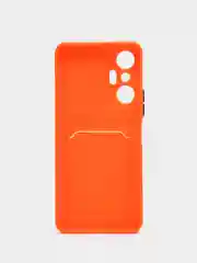 Оранжевый силиконовый чехол для Infinix Hot 20S, (Инфиникс Хот 20с), прозрачный