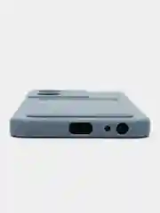 Синий меланж силиконовый чехол для Vivo Y22 / Y22S (Виво у22 / у22С), с карманом для карт