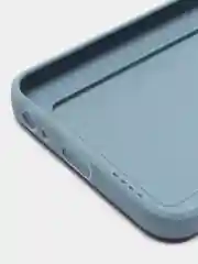 Синий меланж силиконовый чехол для Vivo Y22 / Y22S (Виво у22 / у22С), с карманом для карт