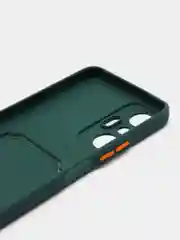 Тёмно-зелёный силиконовый чехол для Infinix Hot 20S, (Инфиникс Хот 20с), прозрачный