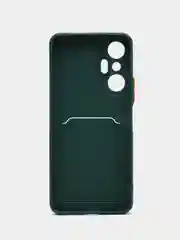 Тёмно-зелёный силиконовый чехол для Infinix Hot 20S, (Инфиникс Хот 20с), прозрачный