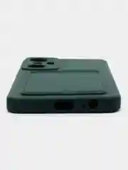 Тёмно-зелёный силиконовый чехол для Infinix Hot 20S, (Инфиникс Хот 20с), прозрачный