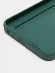 Тёмно-зелёный силиконовый чехол для Vivo Y22 / Y22S (Виво у22 / у22С), с карманом для карт