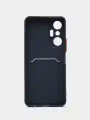 Темно-синий силиконовый чехол для Infinix Hot 20S, (Инфиникс Хот 20с), прозрачный