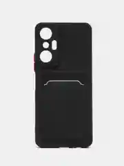 Черный силиконовый чехол для Infinix Hot 20S, (Инфиникс Хот 20с), прозрачный