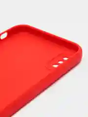 Красный чехол для iPhone X, XS силиконовый (Айфон Х, Хс) силиконовый, c защитой камеры