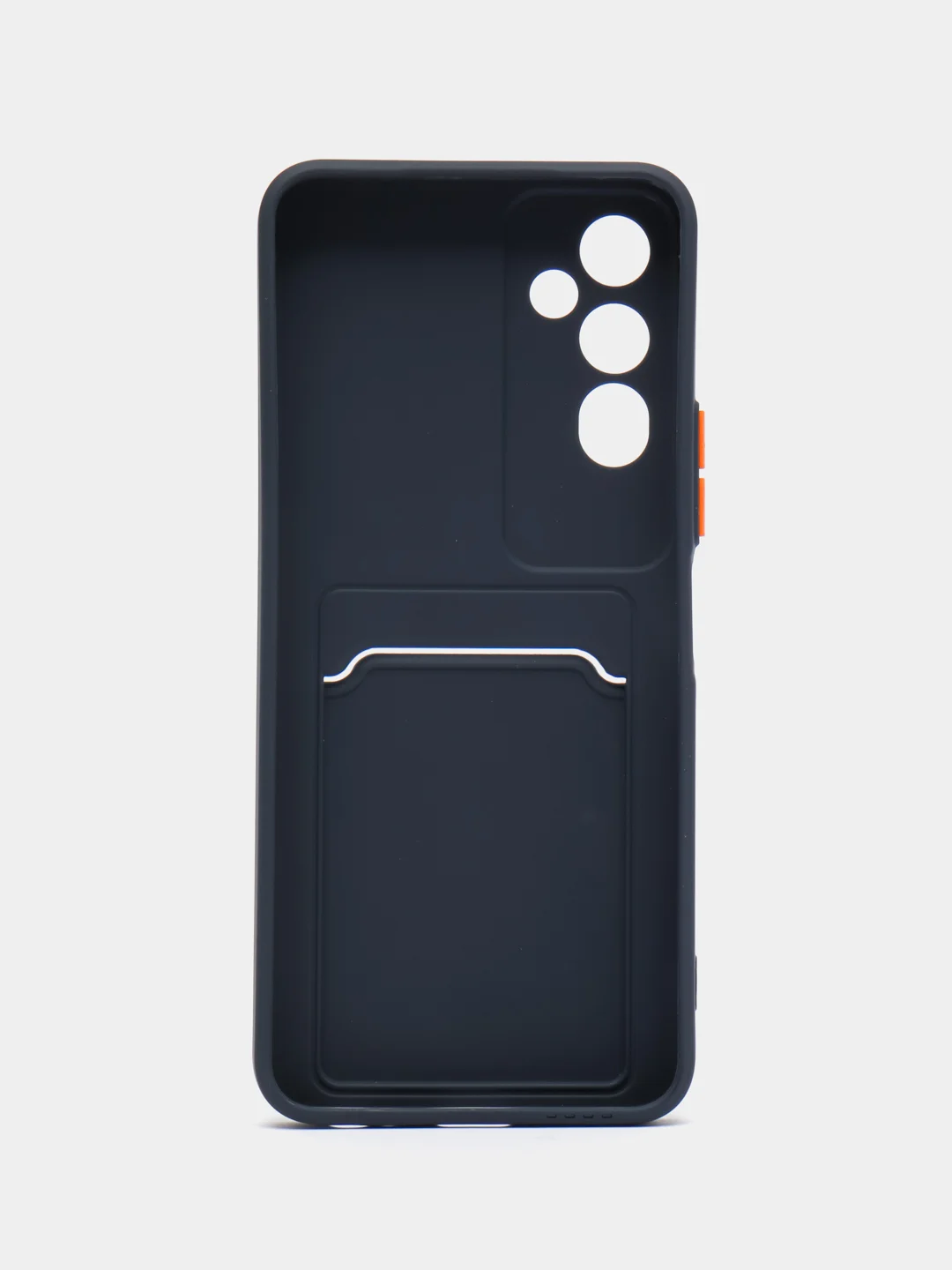 Темно-синий силиконовый чехол для Tecno POVA Neo 2 (Техно Пова Нео 2), прозрачный с карманом для карт