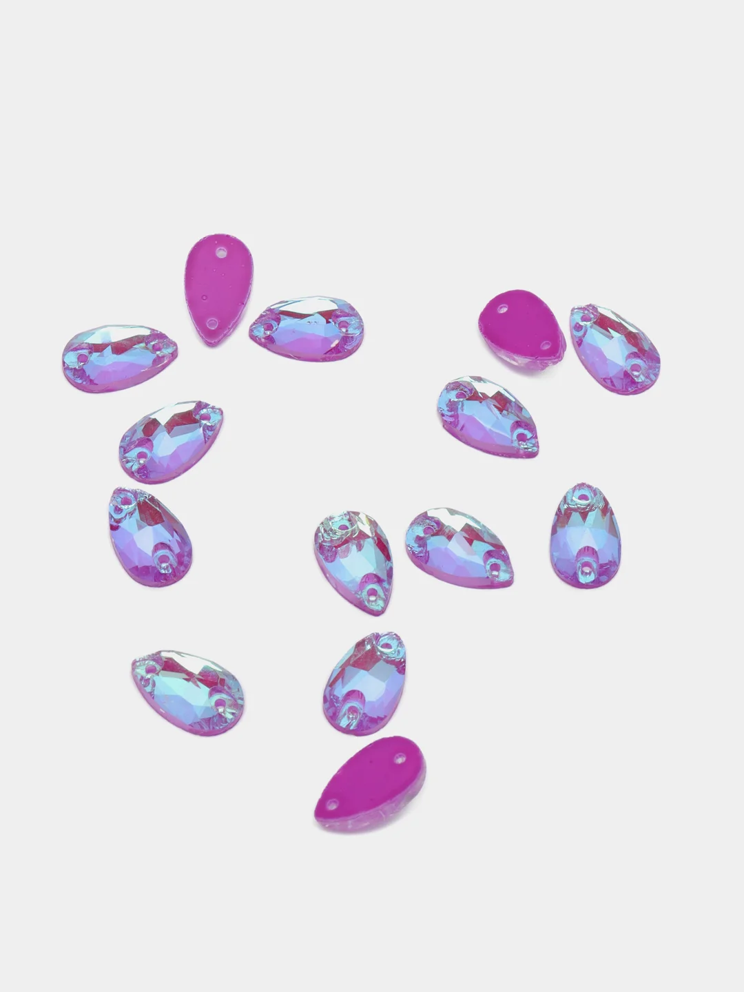 Фиолетовый неоновые стразы Капля Pellosa