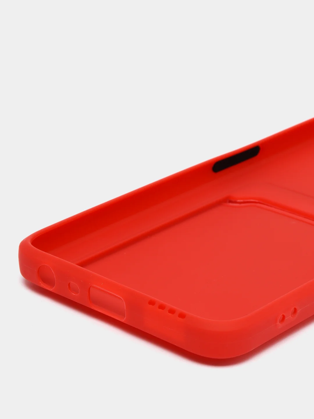 Красный силиконовый чехол для Realme 9i 4G, Oppo A36 4G, A96 4G (Реалми 9 Ай), c отсеком для карт