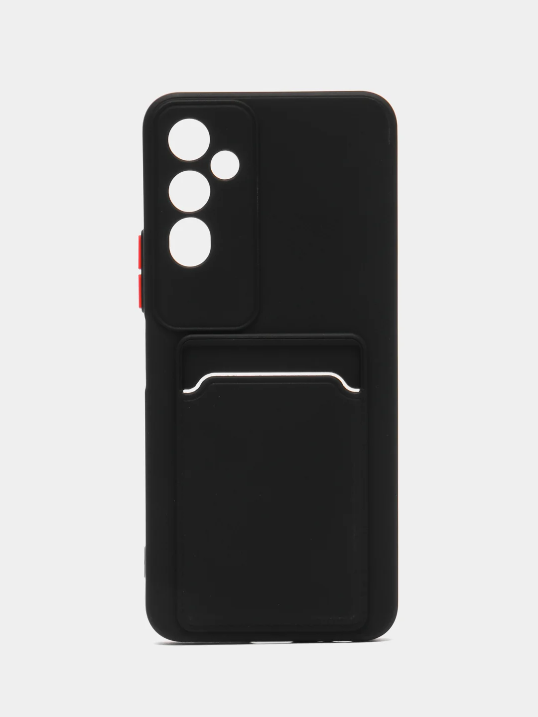 Черный силиконовый чехол для Tecno POVA Neo 2 (Техно Пова Нео 2), прозрачный с карманом для карт