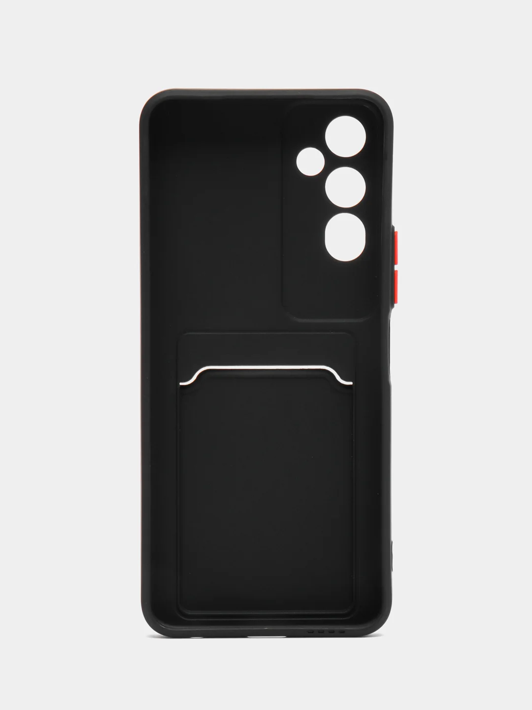 Черный силиконовый чехол для Tecno POVA Neo 2 (Техно Пова Нео 2), прозрачный с карманом для карт