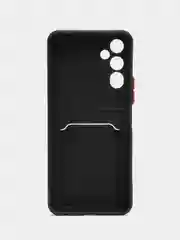 Черный силиконовый чехол для Tecno POVA Neo 2 (Техно Пова Нео 2), прозрачный с карманом для карт