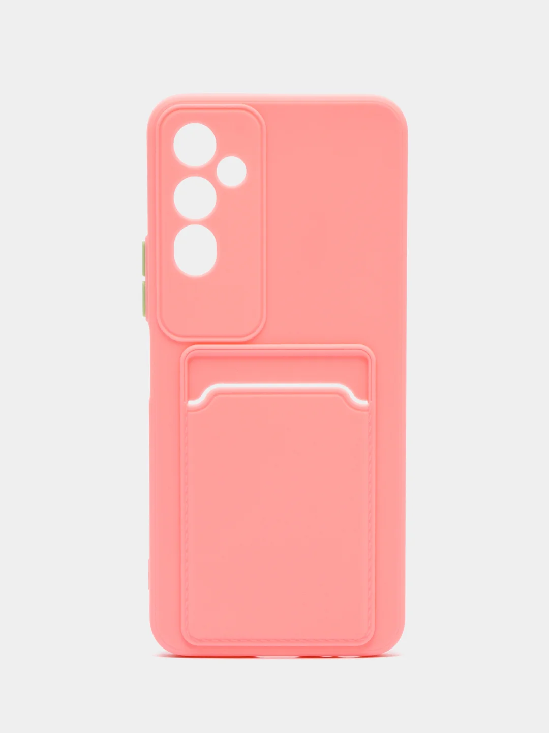 Пудровый силиконовый чехол для Tecno POVA Neo 2 (Техно Пова Нео 2), прозрачный с карманом для карт