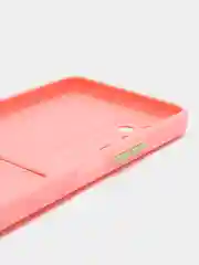 Пудровый силиконовый чехол для Tecno POVA Neo 2 (Техно Пова Нео 2), прозрачный с карманом для карт