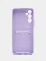 Лавандовый силиконовый чехол для Tecno POVA Neo 2 (Техно Пова Нео 2), прозрачный с карманом для карт