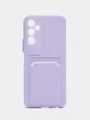 Лавандовый силиконовый чехол для Tecno POVA Neo 2 (Техно Пова Нео 2), прозрачный с карманом для карт