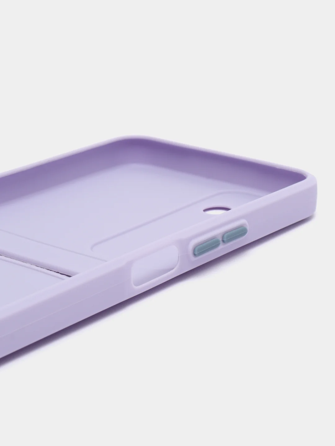 Лавандовый силиконовый чехол для Tecno POVA Neo 2 (Техно Пова Нео 2), прозрачный с карманом для карт