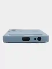 Синий меланж силиконовый чехол для Tecno POVA Neo 2 (Техно Пова Нео 2), прозрачный с карманом для карт