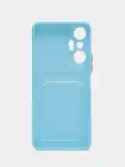 Голубой силиконовый чехол для Infinix Hot 20S, (Инфиникс Хот 20с), прозрачный