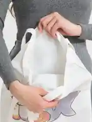 Белый шоппер сумка  "Котики"