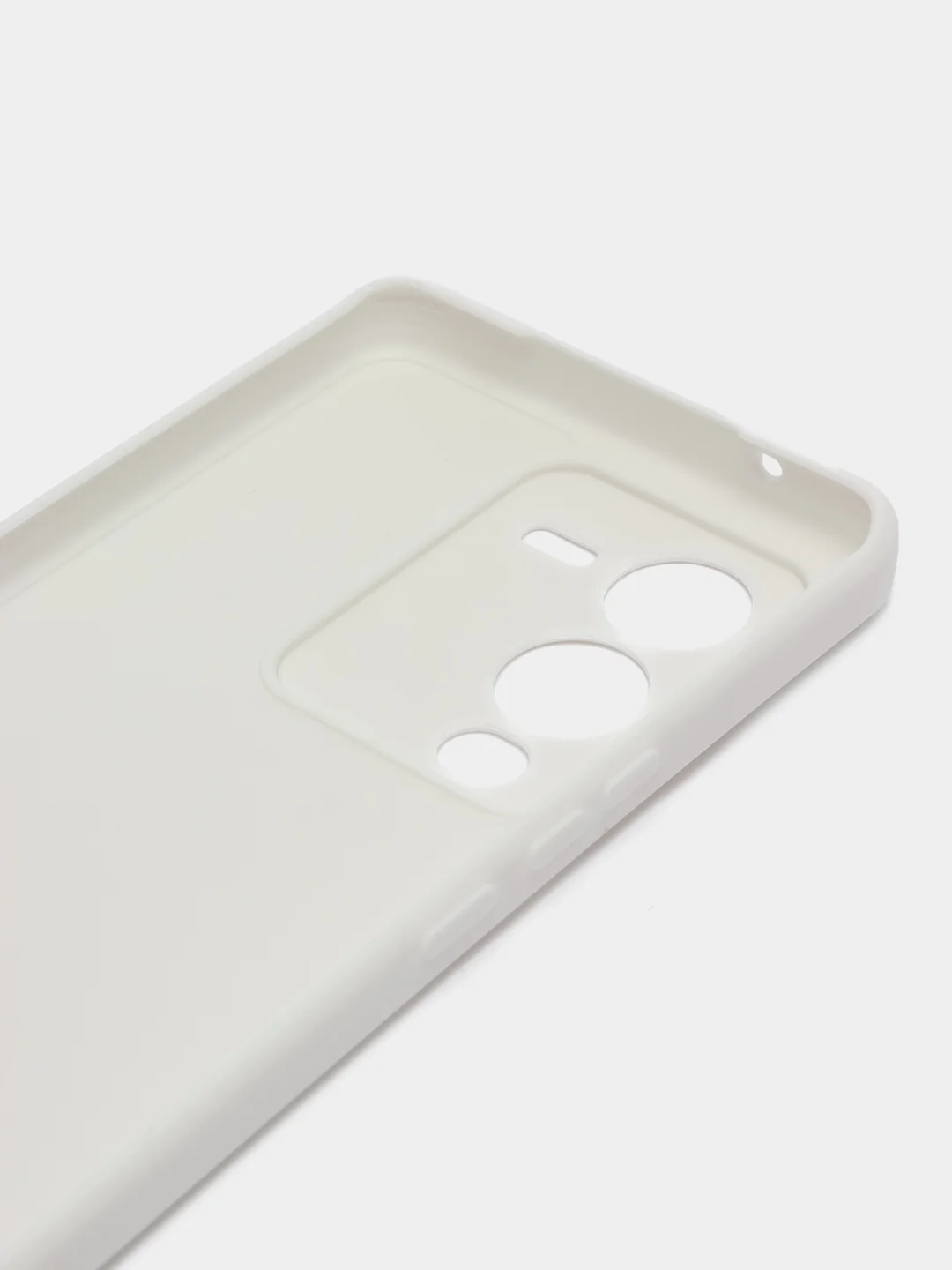Белый чехол для Vivo V25 Pro 5G силиконовый (Виво В25 про 5джи)  с защитой камеры