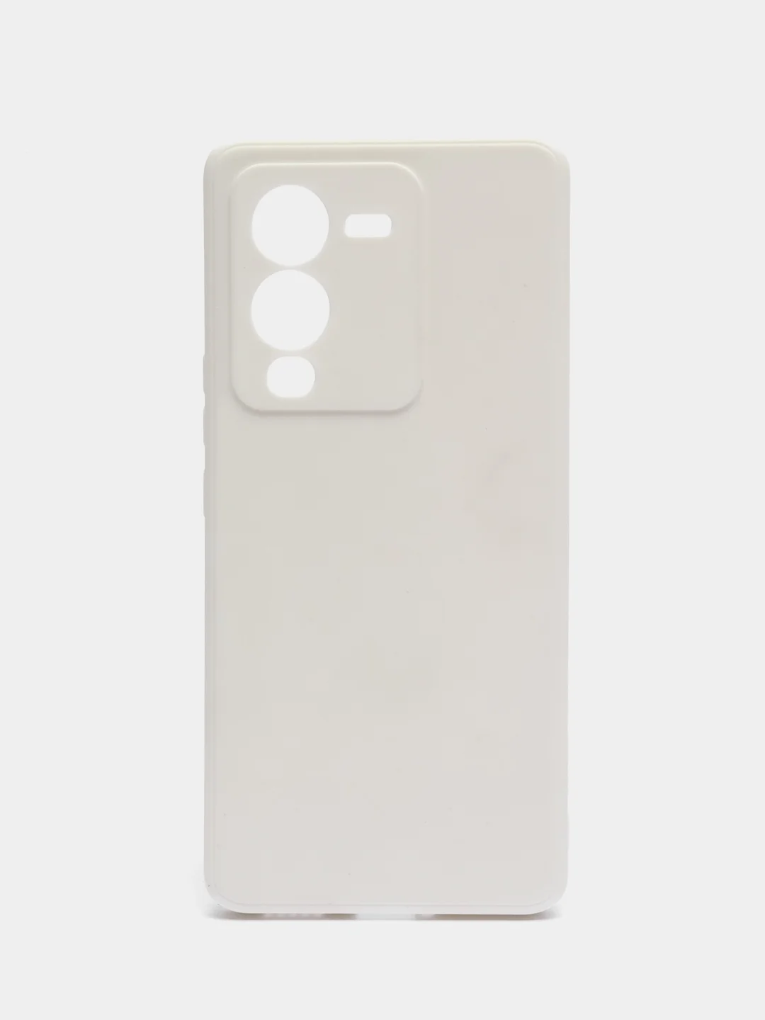 Белый чехол для Vivo V25 Pro 5G силиконовый (Виво В25 про 5джи)  с защитой камеры