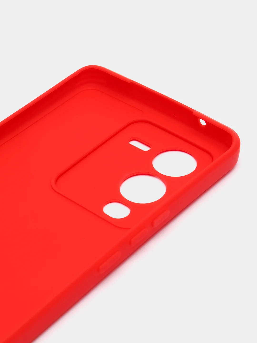 Красный чехол для Vivo V25 Pro 5G силиконовый (Виво В25 про 5джи)  с защитой камеры