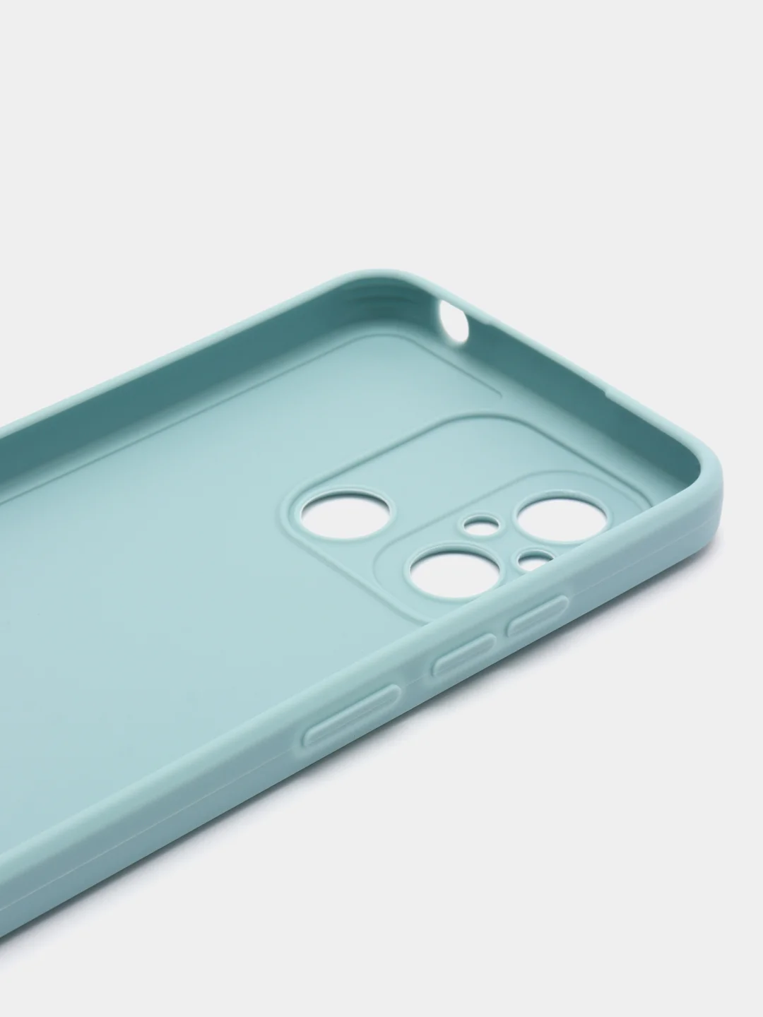 Светло-синий чехол для Xiaomi Redmi 12C (Редми 12С) , силиконовый, c защитой камеры