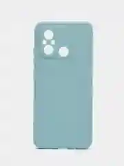 Светло-синий чехол для Xiaomi Redmi 12C (Редми 12С) , силиконовый, c защитой камеры