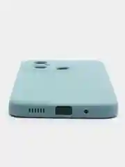 Светло-синий чехол для Xiaomi Redmi 12C (Редми 12С) , силиконовый, c защитой камеры