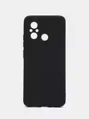 Черный чехол для Xiaomi Redmi 12C (Редми 12С) , силиконовый, c защитой камеры