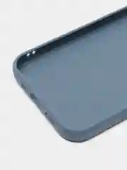 Синий меланж чехол для iPhone 12 (Айфон 12), прозрачный, c защитой камеры