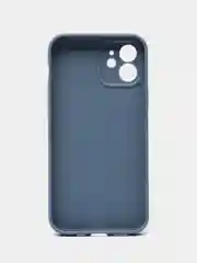 Синий меланж чехол для iPhone 12 (Айфон 12), прозрачный, c защитой камеры