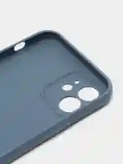 Синий меланж чехол для iPhone 12 (Айфон 12), прозрачный, c защитой камеры