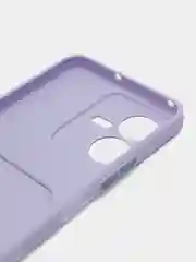 Лавандовый силиконовый чехол для Vivo Y22 / Y22S (Виво у22 / у22С), с карманом для карт