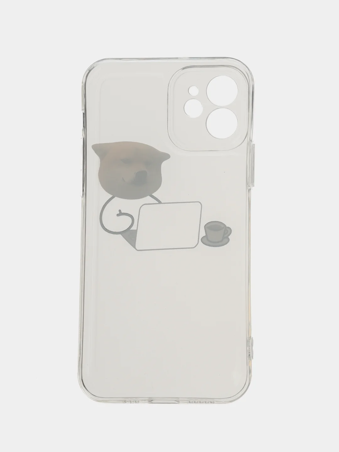 Белый чехол на iPhone 11, 12, 13 / 14 Pro Max / 7, 8 Plus / XR / XS / X, айфон про макс, прозрачный