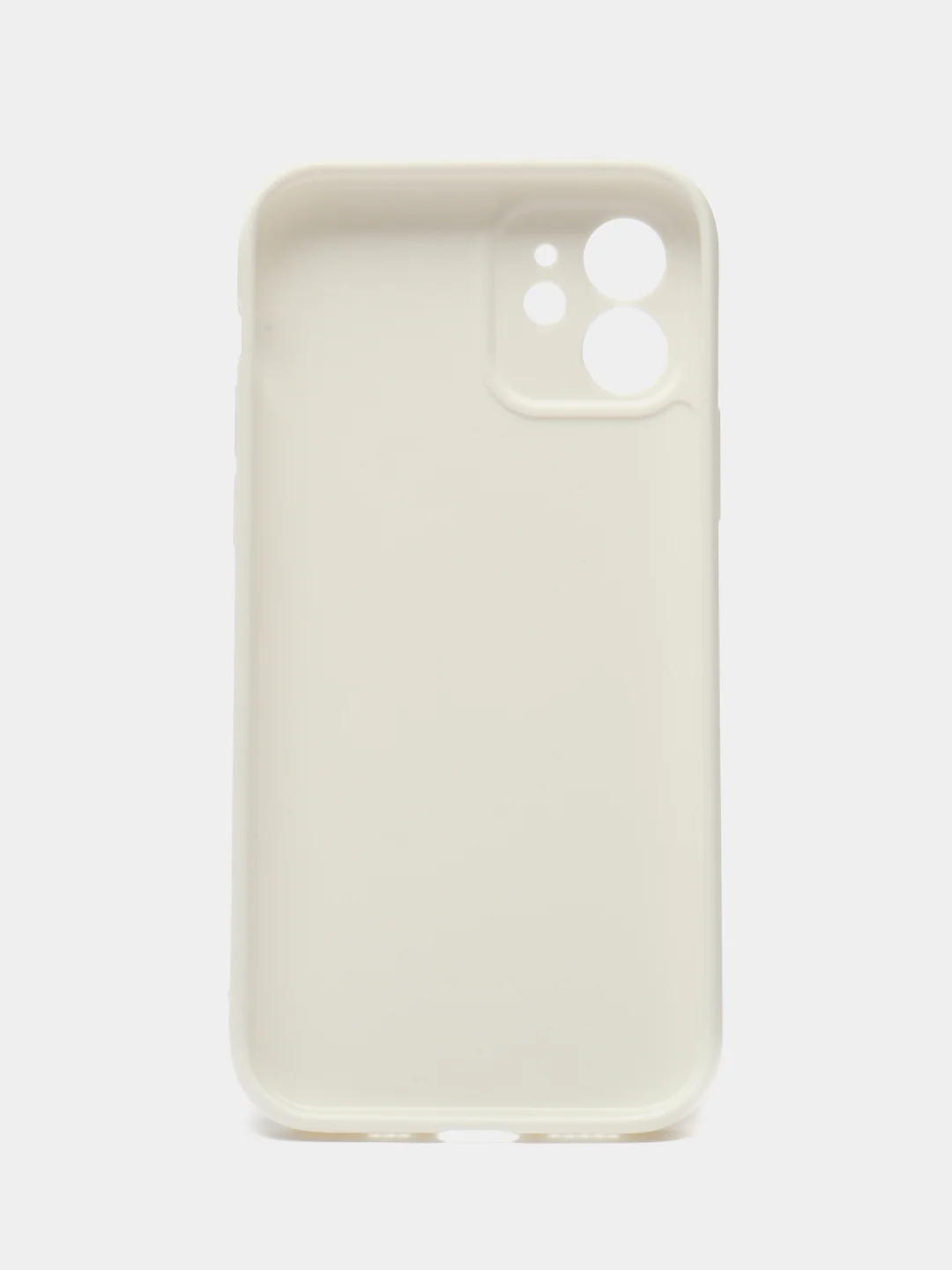Белый чехол для iPhone 12 (Айфон 12), прозрачный, c защитой камеры