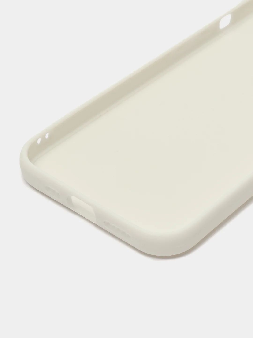 Белый чехол для iPhone 12 (Айфон 12), прозрачный, c защитой камеры