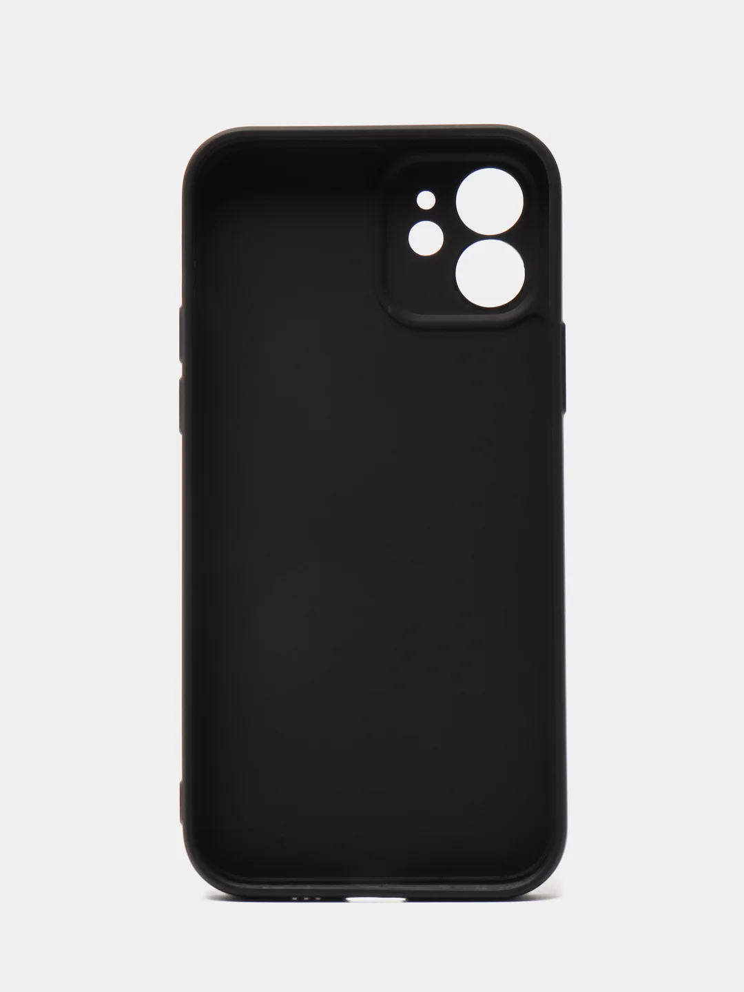 Черный чехол для iPhone 12 (Айфон 12), прозрачный, c защитой камеры