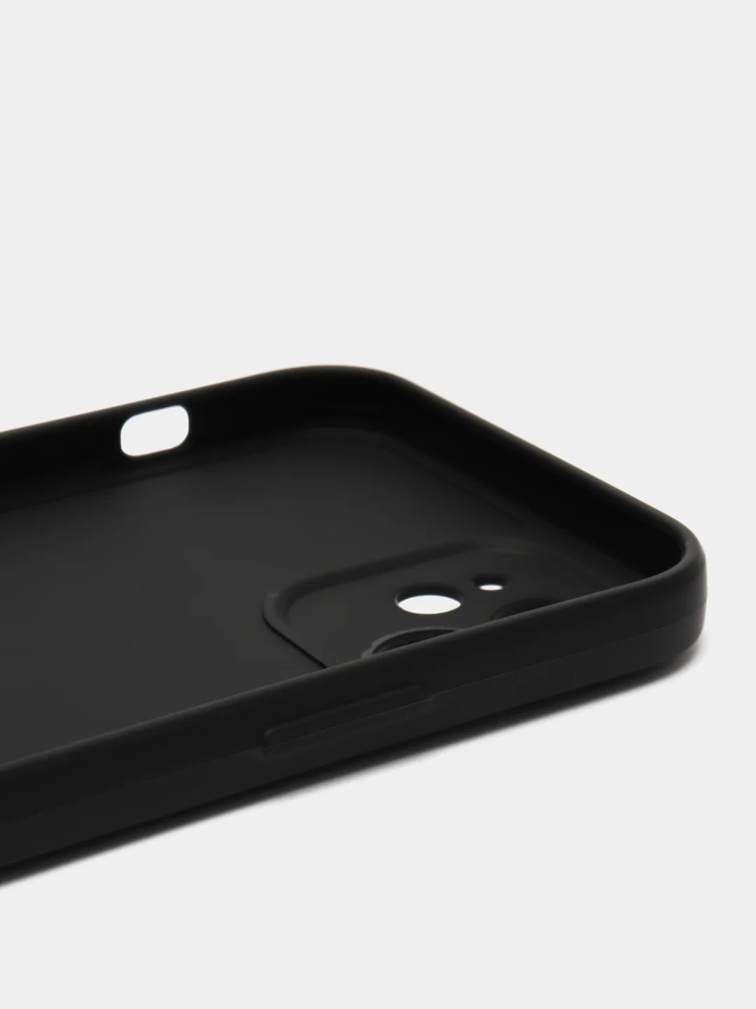Черный чехол для iPhone 12 (Айфон 12), прозрачный, c защитой камеры